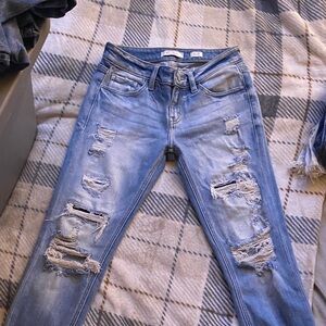 KanCan Light Blue Distressed Skinny Jeans